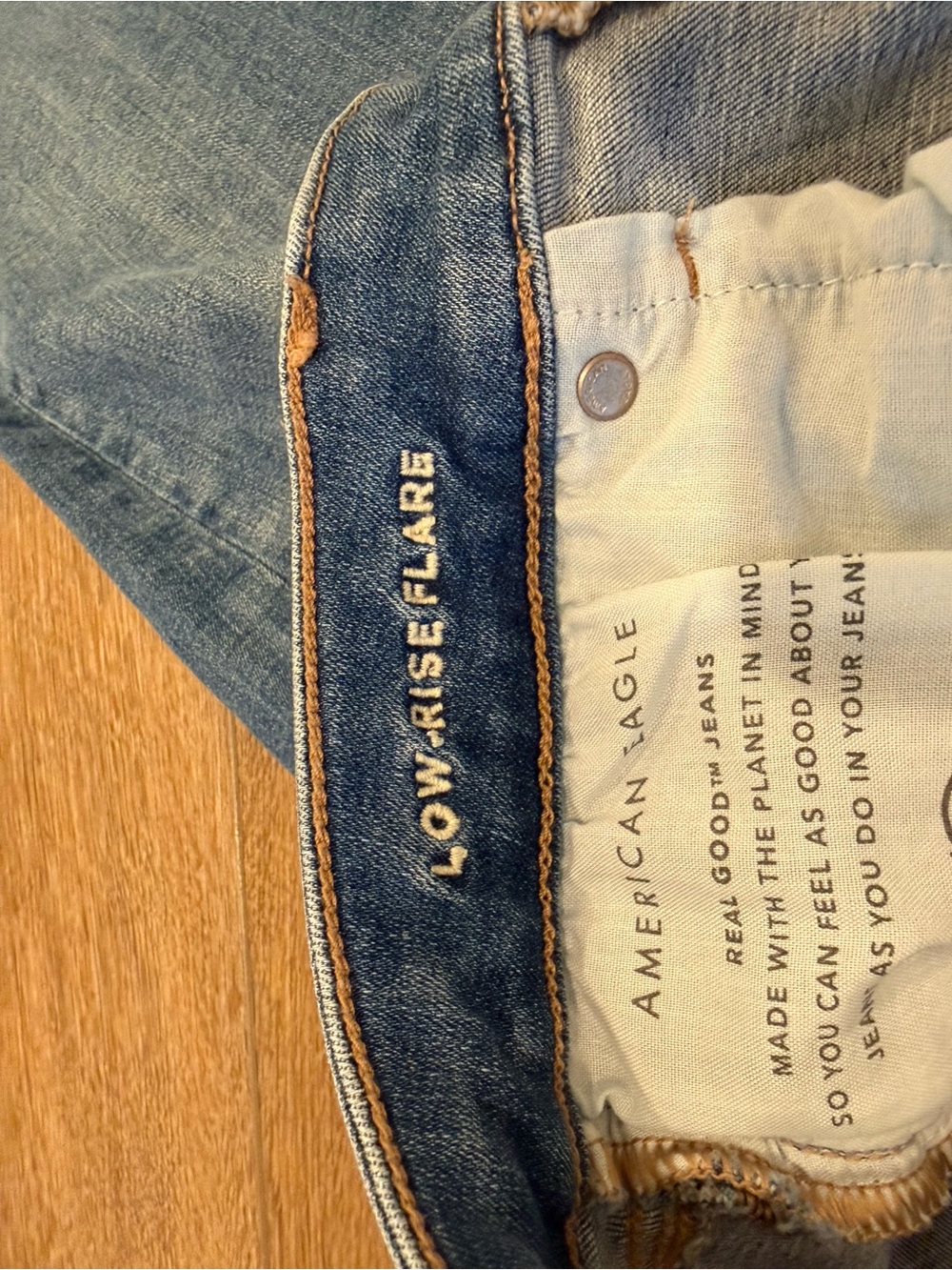 American Eagle Outfitters Medium Blue Flare Jeans - Picture 3 of 7